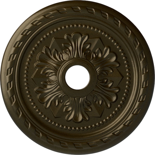 Ekena Millwork Palmetto Ceiling Medallion (Fits Canopies up to 3 5/8"), 23 5/8"OD x 3 5/8"ID x 1 5/8"P, Green Gold CM23PMGGS - main